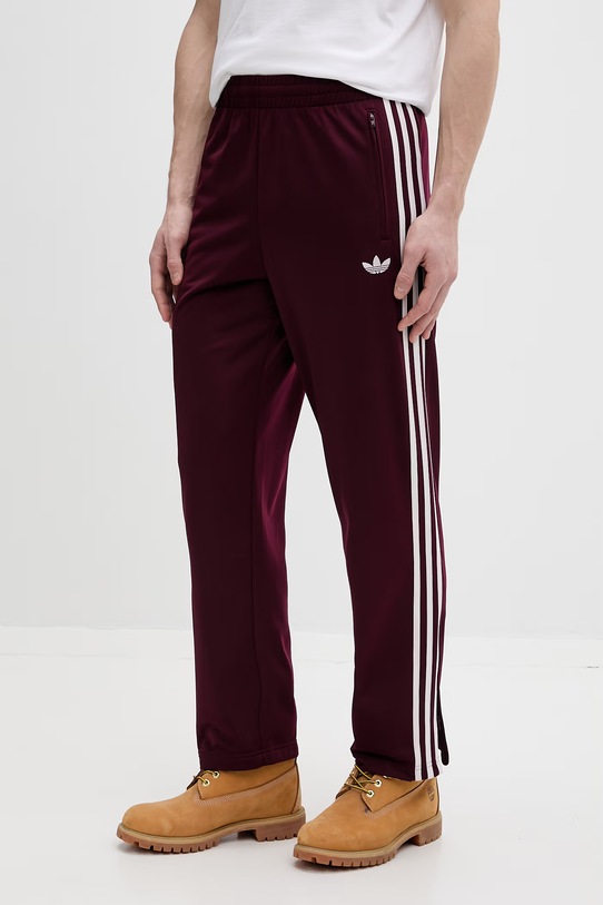 adidas Originals spodnie dresowe Firebird dzianina bordowy KE1651