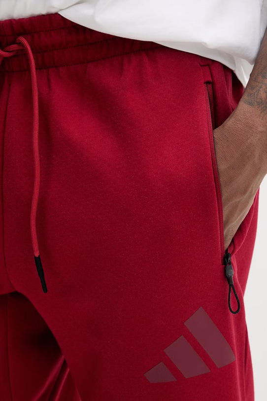 Adidas Spodnie dresowe męskie z bawełną Z.N.E czerwony KE4685