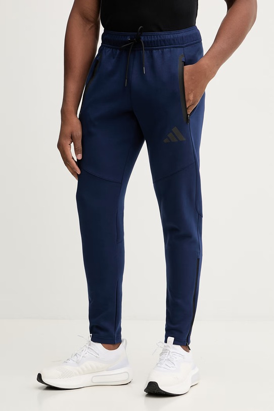 Sportovní kalhoty adidas Performance pletenina námořnická modř KF6073