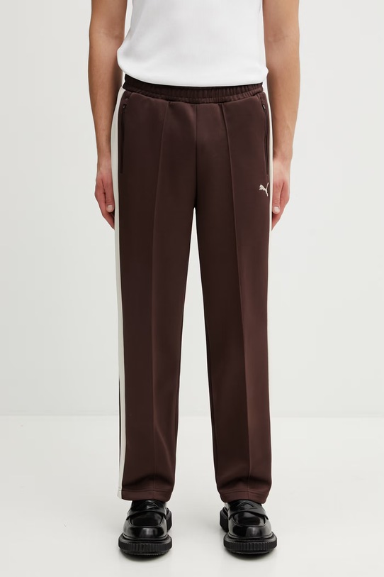 Puma Always on spodnie dresowe męskie brązowy 629589