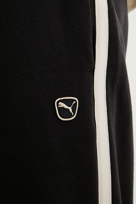 Puma spodnie dresowe męskie bawełniane Essential Elevated czarny 692055