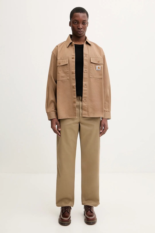 Carhartt WIP pantaloni Simple Pant I034907.8Y02 marrone