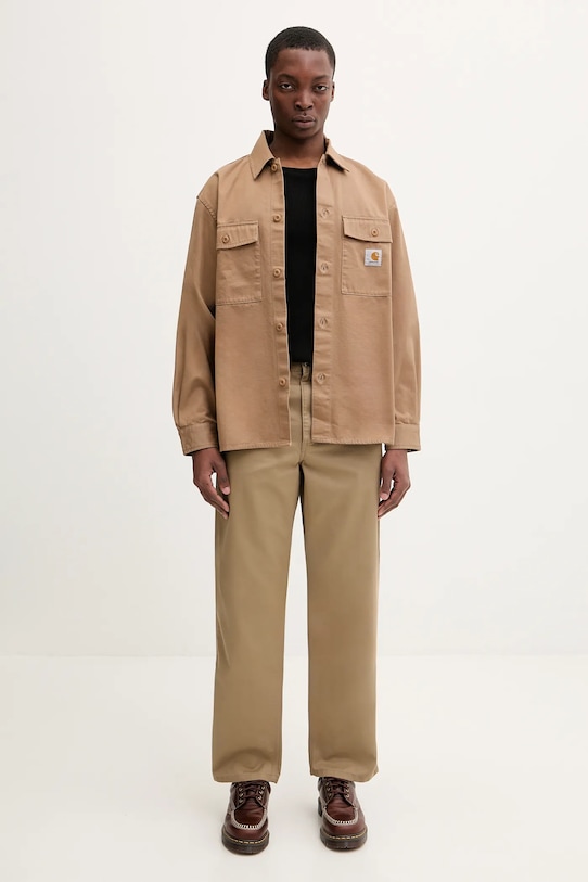 Carhartt WIP pantaloni Simple Pant I034907.8Y02 marrone