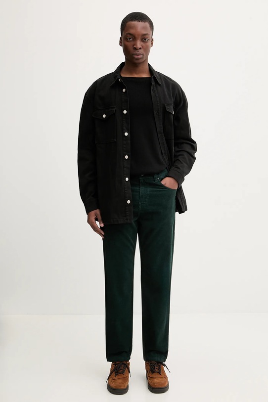 Carhartt WIP pantaloni in cotone Newel Pant I031456.3GH02 verde