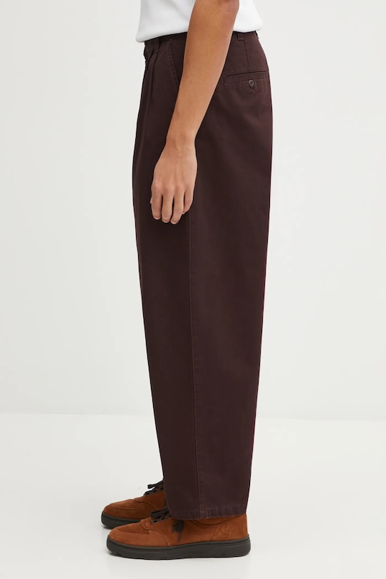 Βαμβακερό παντελόνι Carhartt WIP Merrick Pant I033759.33H06 καφέ SS26