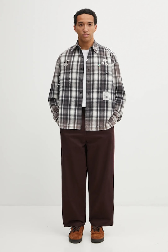 Βαμβακερό παντελόνι Carhartt WIP Merrick Pant I033759.33H06 καφέ