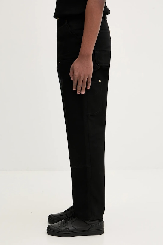 Carhartt WIP pantaloni in cotone Double Knee Pant I036274.8901 nero SS26