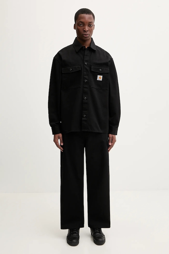 Carhartt WIP pantaloni in cotone Brady Cargo Pant I036313.8902 nero
