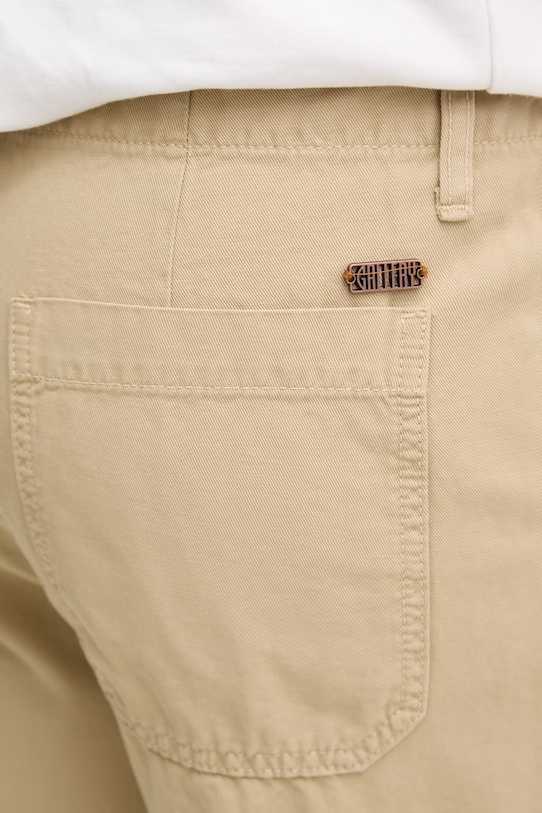 Mos Mosh spodnie męskie z lnem Jesper beżowy 510380