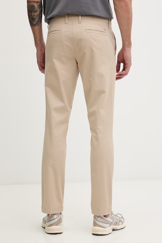 Odzież Helly Hansen spodnie męskie bawełniane z elastanem BRYGGEN 54538 beżowy