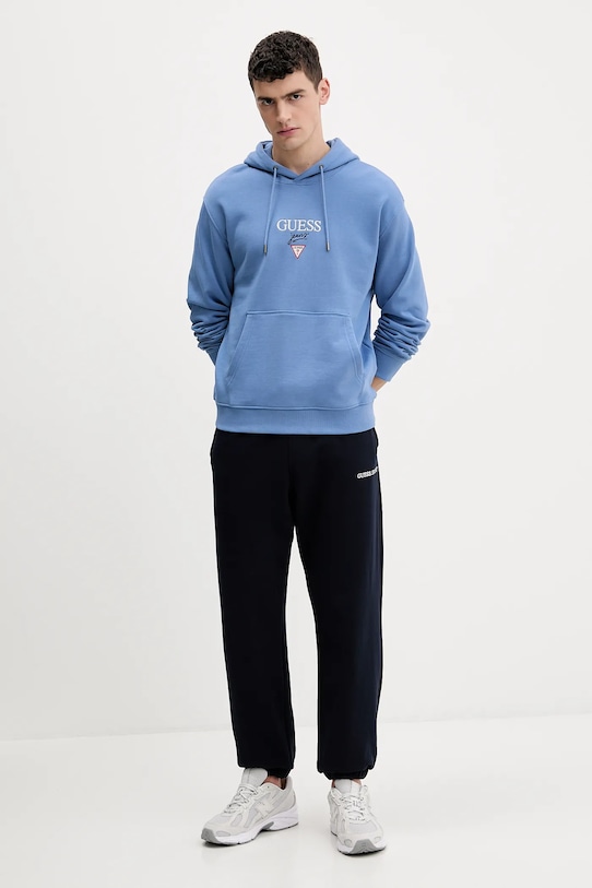Guess Jeans spodnie dresowe bawełniane M6RB70.KCPR1 granatowy SS26