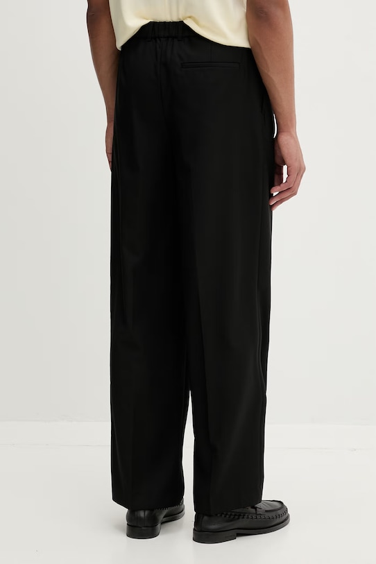 Ρούχα Calvin Klein παντελόνι ανδρικό με μαλλί LV04LE605G μαύρο