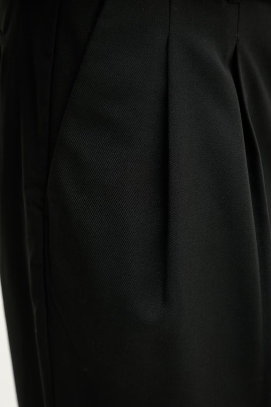 Calvin Klein hlače za muškarce s vunom crna LV04LE605G