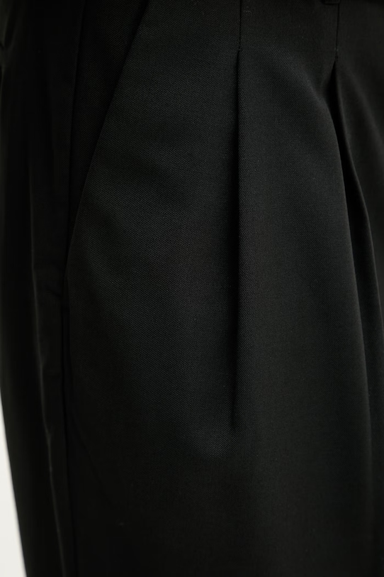 Calvin Klein παντελόνι ανδρικό με μαλλί μαύρο LV04LE605G