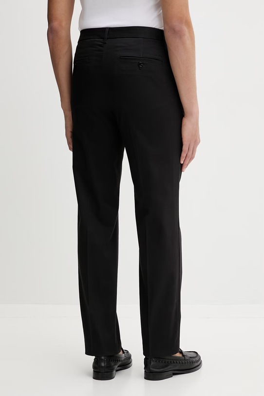 Îmbrăcăminte Calvin Klein pantaloni drepți pentru bărbați, cu bumbac LV04LF625G negru