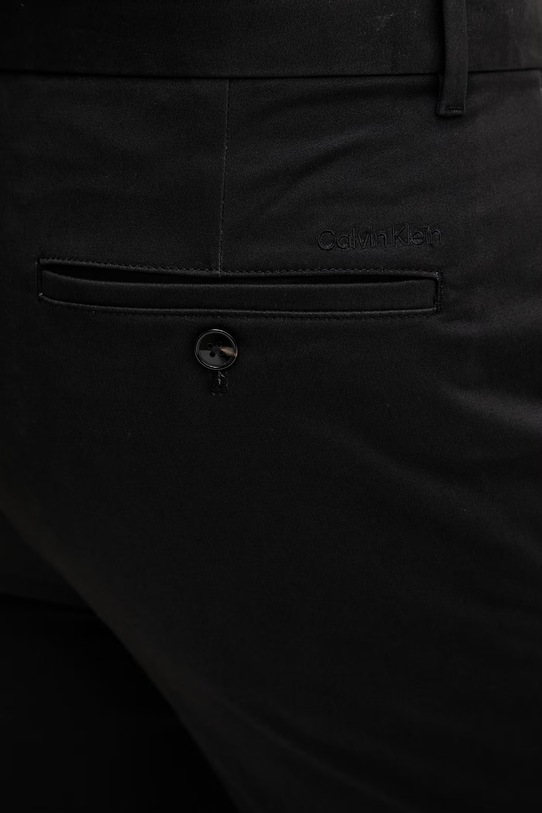Calvin Klein pantaloni drepți pentru bărbați, cu bumbac negru LV04LF625G