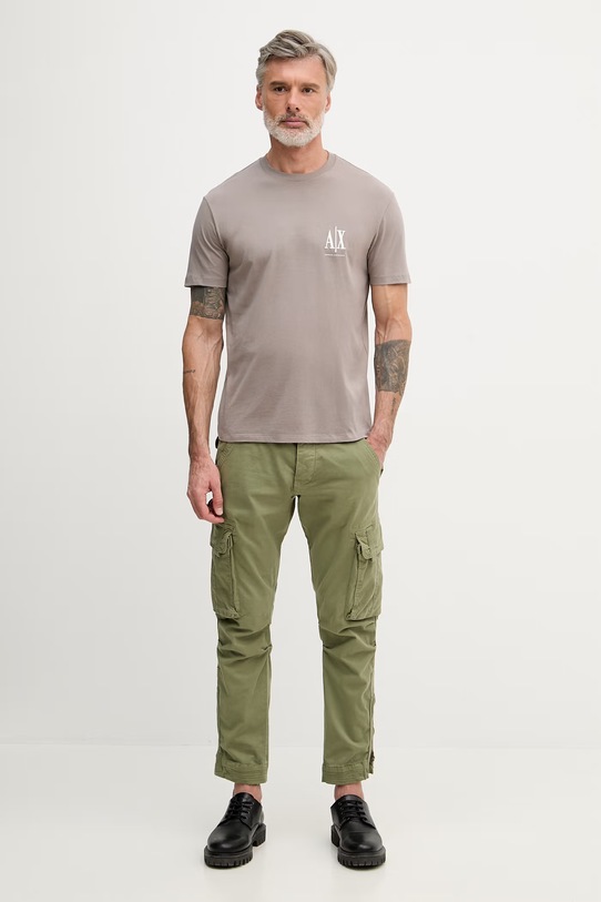 Alpha Industries spodnie cargo męskie bawełniane z elastanem Task Force Pant 106203.432 zielony SS26