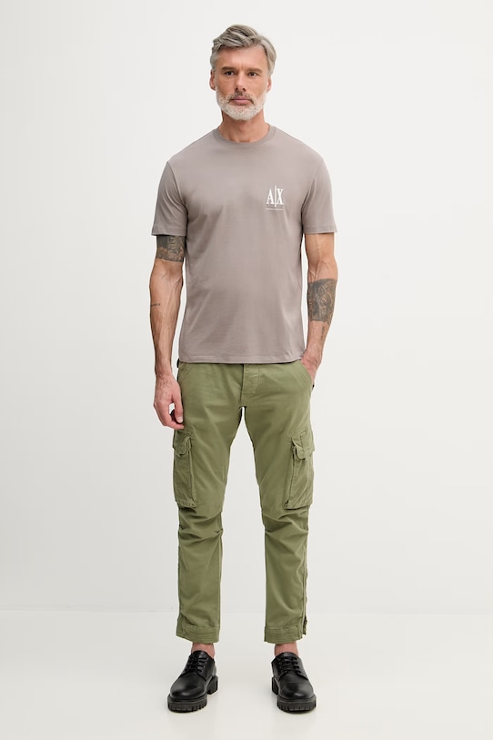Alpha Industries spodnie cargo męskie bawełniane z elastanem Task Force Pant 106203.432 zielony SS26