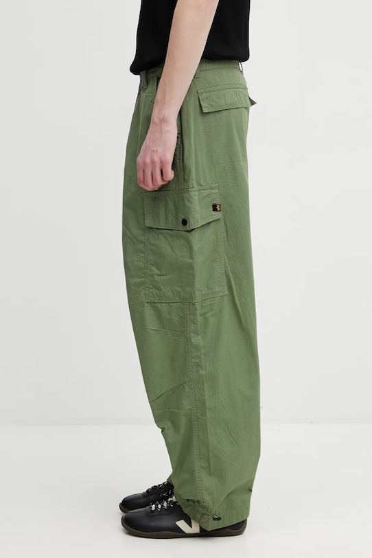 Alpha Industries Boyfriend kalhoty pánské bavlněné Ripstop Cargo Pant 258200 zelená SS26