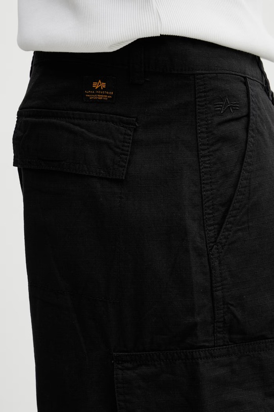 Alpha Industries Ripstop Cargo Pant spodnie cargo bawełniane męskie 258200 czarny
