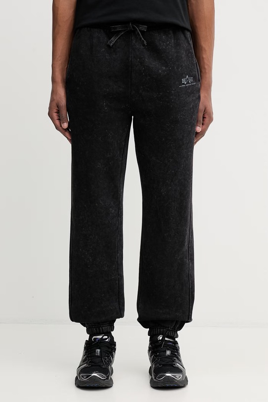 Alpha Industries Vintage Basic Jogger SL spodnie dresowe z bawełną męskie czarny 258361