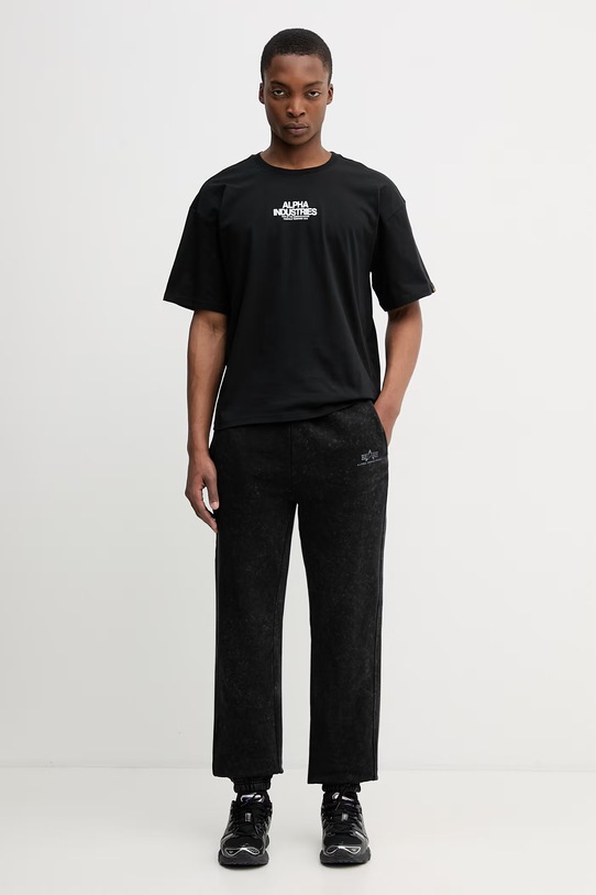 Alpha Industries Vintage Basic Jogger SL spodnie dresowe z bawełną męskie 258361 czarny