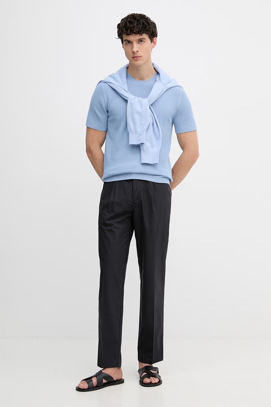 Emporio Armani spodnie chinos męskie bawełniane EM005898.AF25633 granatowy SS26