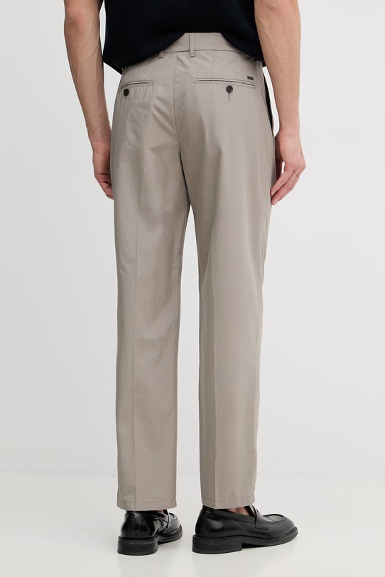 Odzież Emporio Armani spodnie chinos męskie bawełniane EM005898.AF25633 brązowy
