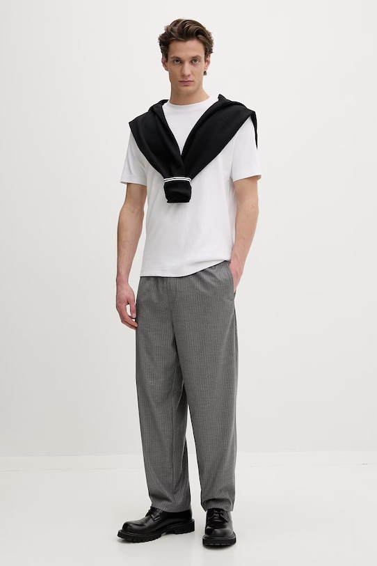 American Vintage spodnie męskie z wiskozą MYRO10A szary SS26