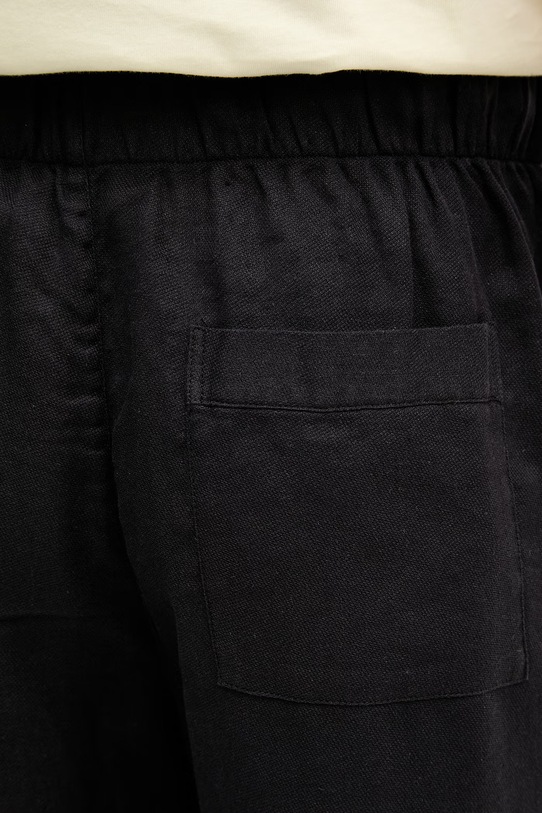 Frescobol Carioca spodnie męskie z lnem czarny 2768.02