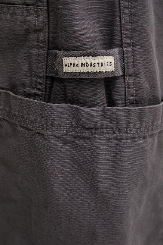 Alpha Industries Workwear Deck spodnie cargo bawełniane męskie szary 258207