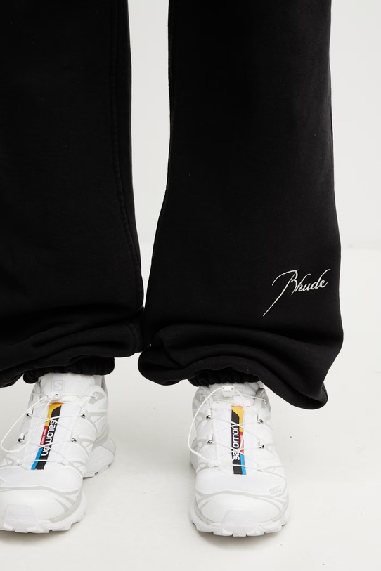 RHUDE Classique spodnie dresowe bawełniane męskie czarny RHSS26PA03012