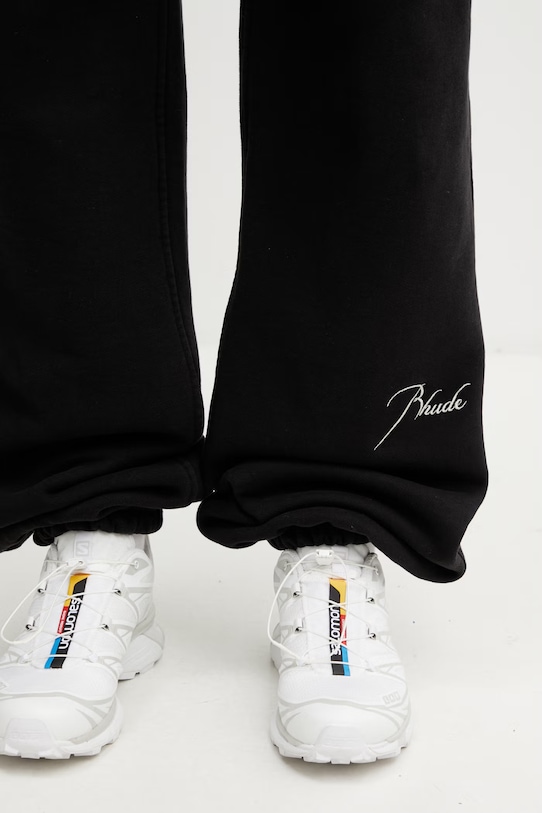 RHUDE Classique spodnie dresowe bawełniane męskie czarny RHSS26PA03012