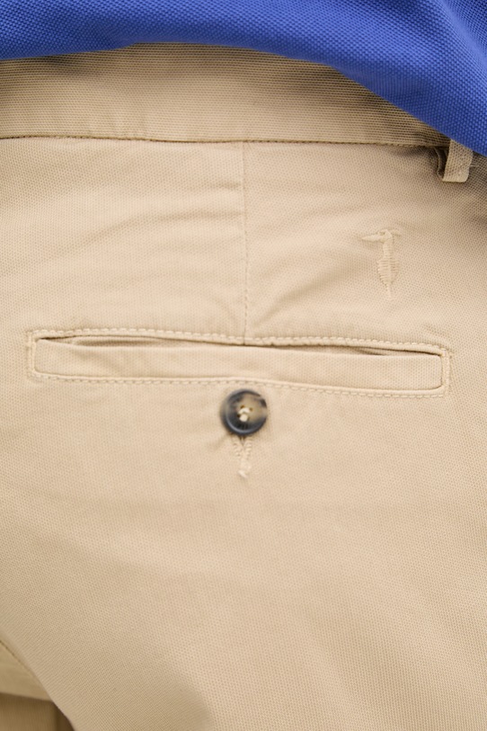 Trussardi spodnie carrot męskie bawełniane z elastanem beżowy P705M500124N