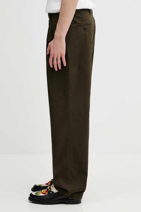 C.P. Company spodnie bawełniane 20CMPA136A110458G zielony SS26