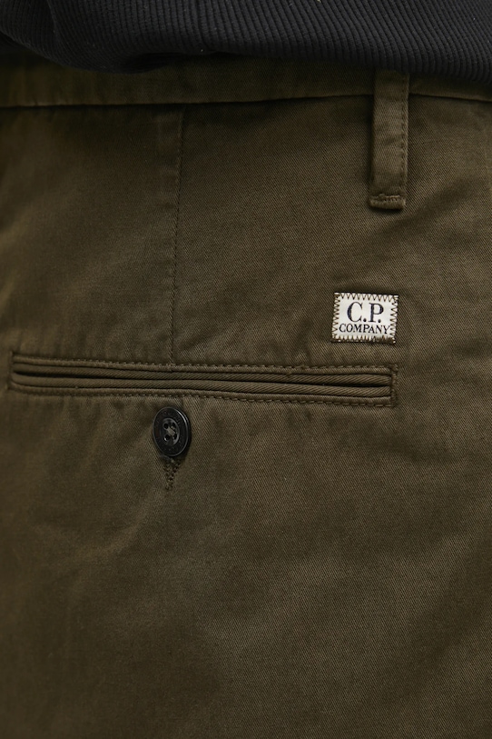 C.P. Company spodnie bawełniane zielony 20CMPA136A110458G