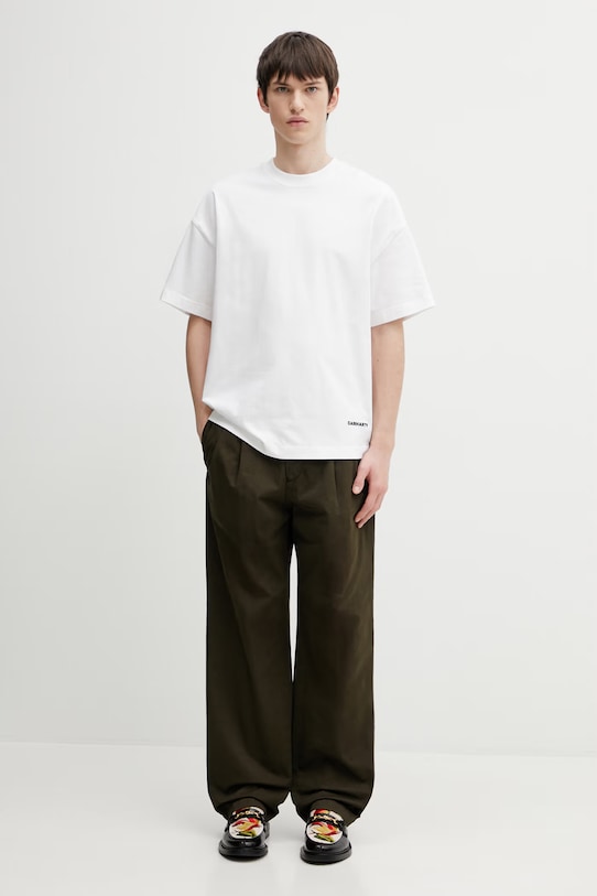 Хлопковые брюки C.P. Company 20CMPA136A110458G зелёный