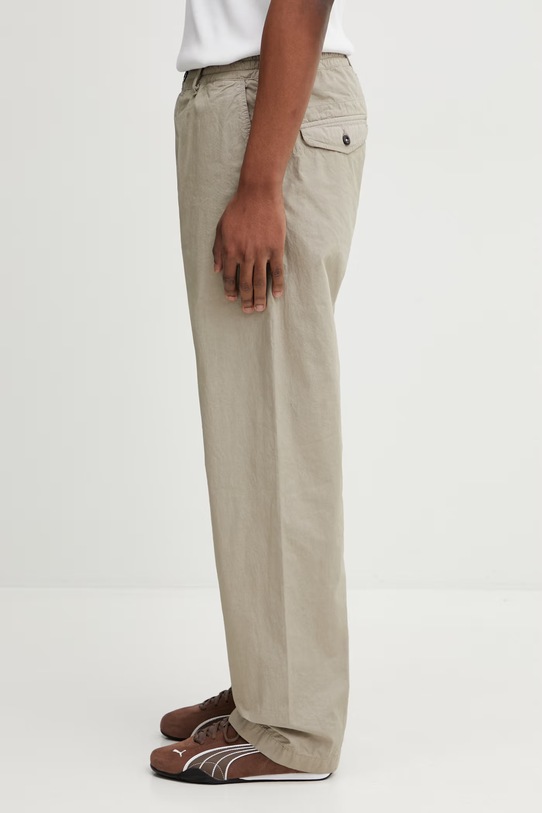 Βαμβακερό παντελόνι C.P. Company 20CMPA158A110325G μπεζ SS26