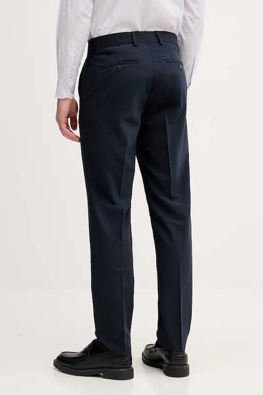 Odzież Sisley spodnie carrot męskie z domieszką wełny 49B3SF05R granatowy