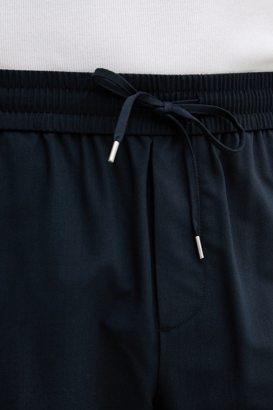 Sisley spodnie z domieszką wełny granatowy 49B3SF05S