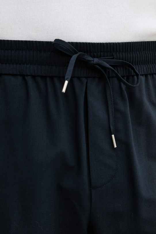 Sisley spodnie z domieszką wełny granatowy 49B3SF05S