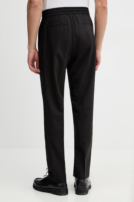 Odzież Sisley spodnie z domieszką wełny 49B3SF05S czarny
