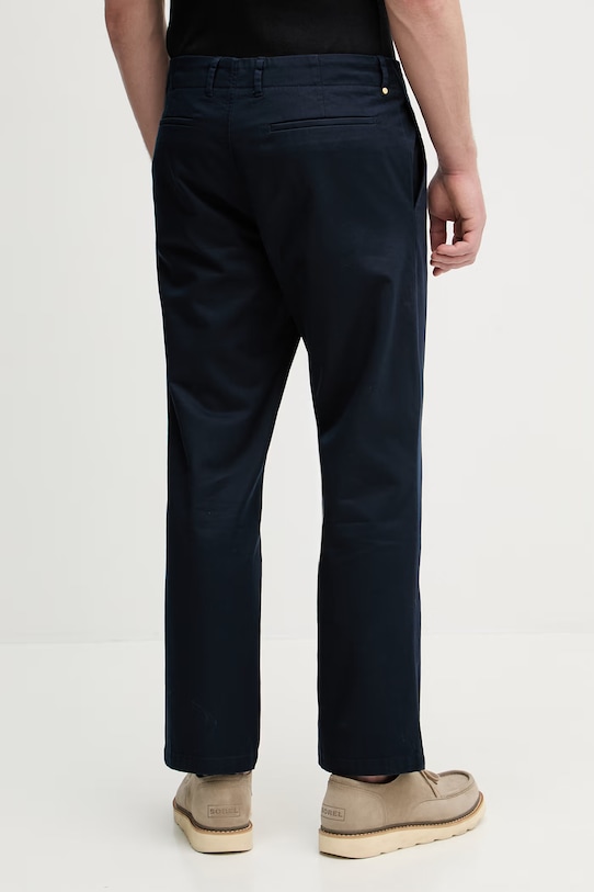 Odzież Sisley spodnie regular męskie z bawełną 4QUUSF05W granatowy