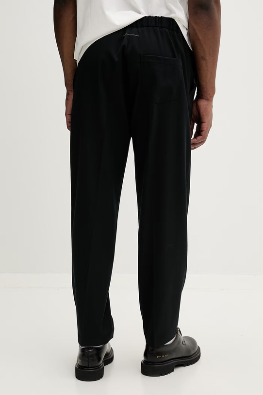 Odzież MM6 Maison Margiela spodnie z dodatkiem wełny SH0KA0023.M35153.900 czarny