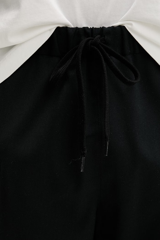 MM6 Maison Margiela spodnie z dodatkiem wełny czarny SH0KA0023.M35153.900