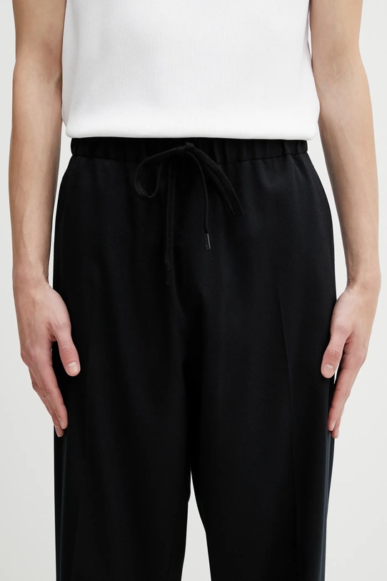 MM6 Maison Margiela spodnie z dodatkiem wełny czarny SH0KA0023.M35153.900