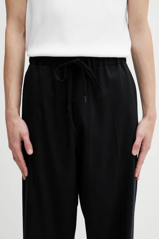 MM6 Maison Margiela spodnie z dodatkiem wełny czarny SH0KA0023.M35153.900