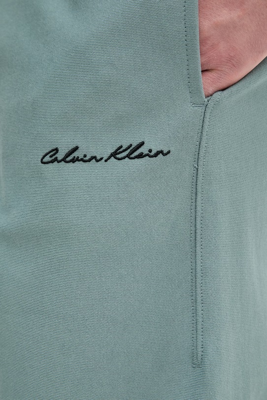 Calvin Klein Jeans teplákové nohavice pánske zelená LV04RF249G