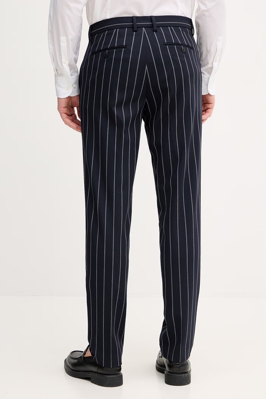 Odzież United Colors of Benetton spodnie garniturowe męskie z wiskozą 43N4UF060 granatowy