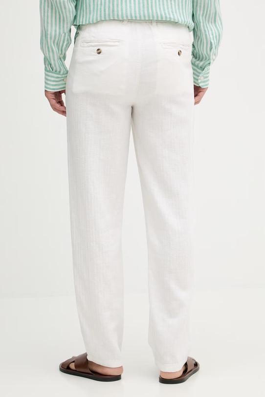 Odzież Lindbergh spodnie męskie z dodatkiem lnu 30.003020 beżowy